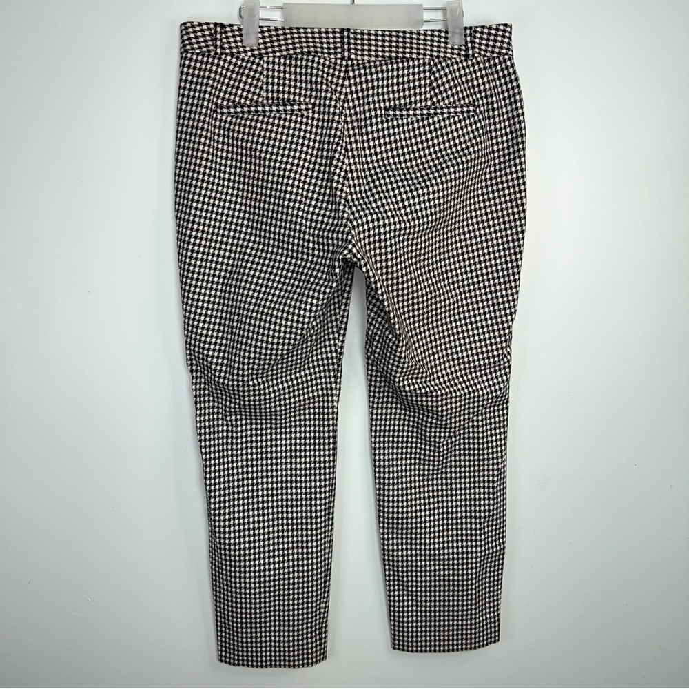 Banana Republic Sloan Houndstooth Ankle Pants Size 10 Workwear Chic Black White - Picture 6 of 16